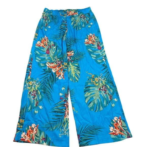 Soma 3 Piece PJ Set Size Medium Glamour Foliage Blue Sea NWT - Picture 5 of 11